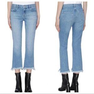 J Brand Selena Raw Hem Cropped Jeans Valley Wash Size 26